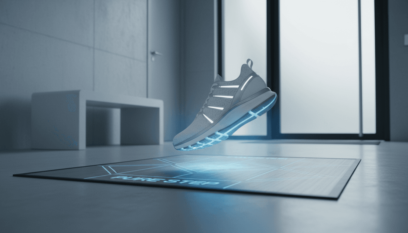 Far-UVC light neutralizing pathogens as shoe lifts away