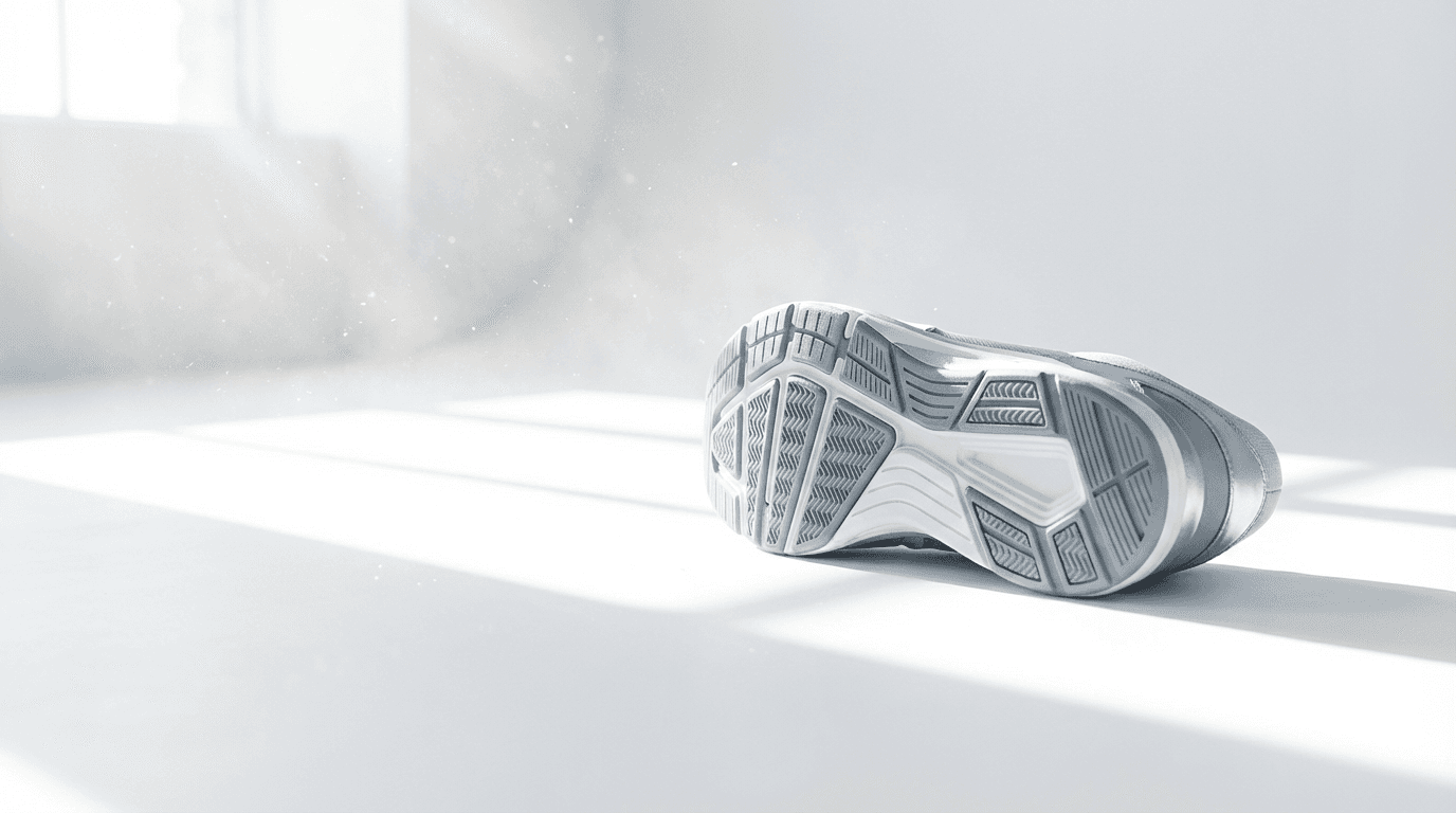 Comparison of shoe sole under normal light versus Far-UVC detection revealing invisible pathogens